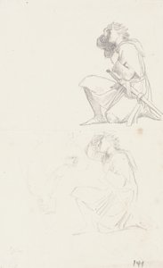 Studi di un cavaliere inginocchiato da George Frederick Watts