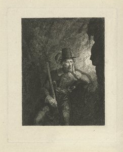 Bandito armato in una grotta da George Gillis Haanen