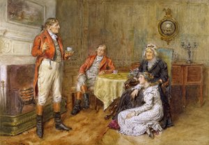 Un cacciatore che racconta una storia da George Goodwin Kilburne