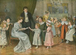 La Dodicesima Notte: la Festa dei Bambini. Estrazione dei Personaggi della Dodicesima Notte da George Goodwin Kilburne
