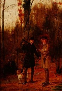 Due Uomini che Sparano a un Beccaccino da George Goodwin Kilburne