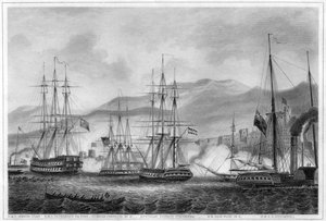 Attacco a Sidone da parte del Commodoro Charles Napier, 26 settembre 1840, c1857 da George Greatbatch