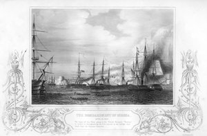 Il bombardamento di Odessa, Ucraina, durante la Guerra di Crimea, 1854 1857 da George Greatbatch