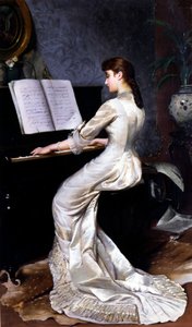 Canzone senza parole, pianista, 1880 da George Hamilton Barrable