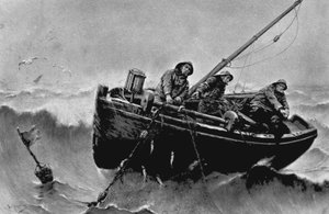 Pesca delle aringhe. Illustrazione di Haquette, Georges Jean Marie. da George Haquette