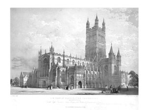 Veduta sud-ovest della cattedrale di Gloucester