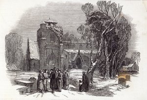 Mattina di Natale: andando in chiesa, inciso da W.J. Linton, da 