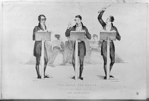 Carl Maria von Weber (1786-1826) al Covent Garden Theatre dirige la sua celebre opera 