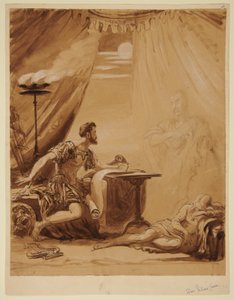 Scena dal "Giulio Cesare" di Shakespeare: il fantasma di Cesare appare a Bruto da George Hayter