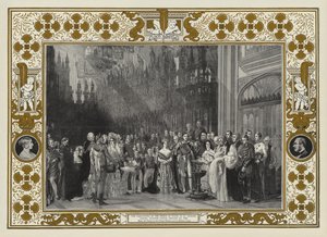 Il battesimo del Principe di Galles nella Cappella di San Giorgio, Castello di Windsor, 25 gennaio 1842 da George Hayter