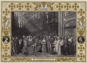Il battesimo del Principe di Galles nella Cappella di San Giorgio, Castello di Windsor, 25 gennaio 1842 da George Hayter