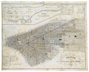 Mappa della città di New York, 1850