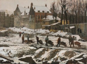 Cantiere a Amsterdam, c. 1902 da George Hendrik Breitner