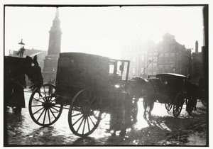 Carrozze sulla Piazza Dam ad Amsterdam