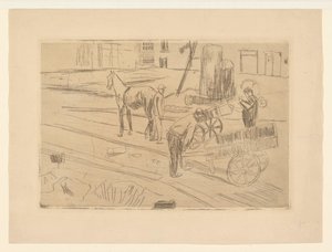 Lavori nel cantiere Sint Agnietenstraat ad Amsterdam