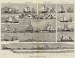 Modelli di barche da pesca e attrezzature da pesca nella Mostra Internazionale della Pesca
