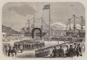 Il progresso del Principe di Galles in Nord America, Sua Altezza Reale sbarca a Halifax da George Henry Andrews