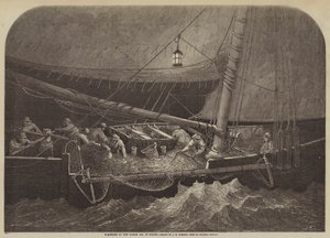 Pesca a strascico nel Mare del Nord di notte da George Henry Andrews
