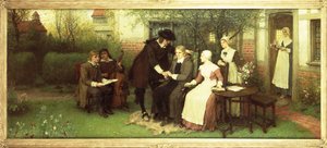 Andrew Marvell (1621-78) visita il suo amico John Milton (1608-74) da George Henry Boughton
