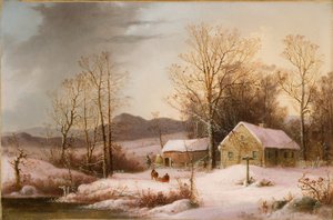 Fattoria in inverno da George Henry Durrie