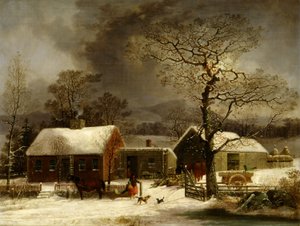 Scena invernale a New Haven, Connecticut da George Henry Durrie