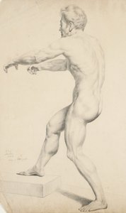 Senza titolo - Nudo maschile copiato da una litografia, 1842