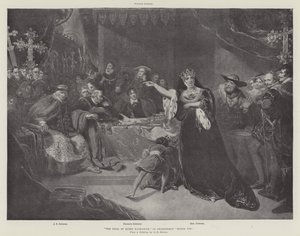 Il processo della regina Caterina in Enrico VIII di Shakespeare da George Henry Harlow