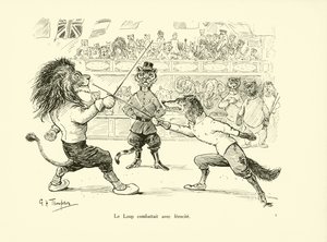 Le Loup combattait avec ferocite (litografia) da George Henry Thompson