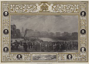 Sua Maestà la Regina che distribuisce medaglie agli eroi della Crimea alla Horse Guards Parade, 21 maggio 1855