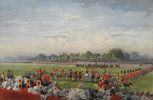 La prima distribuzione della VC da parte della Regina Vittoria, Hyde Park, 26 giugno 1857, pubblicato da Henry Graves and Co., 25 giugno 1858