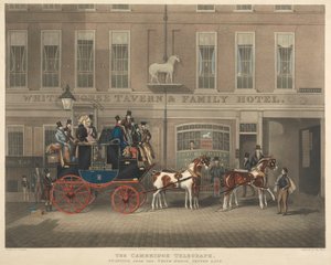 Coaching: Il telegrafo di Cambridge, partenza dal White Horse da George Hunt