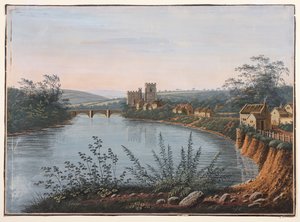 West Tanfield sul fiume Ure, Yorkshire da George I Cuitt