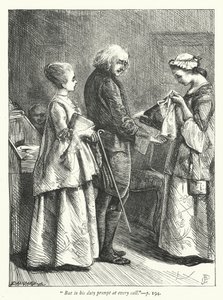 Illustrazione per Il Villaggio Abbandonato da George John Pinwell