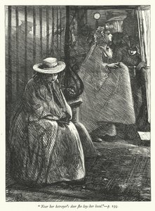Illustrazione per Il villaggio abbandonato (incisione) da George John Pinwell