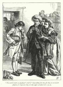 Illustrazione per Il vicario di Wakefield (incisione) da George John Pinwell
