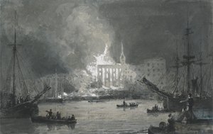 Incendio sul Tamigi
