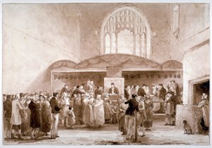 Vista Interna della Cappella di Guildhall, Città di Londra, 1817