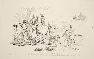 La Sainte Haye: vicino a un grande edificio occupato alternativamente da amici e nemici, pub. J. Booth, 1816 da George Jones
