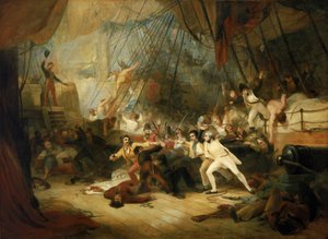 Nelson che sale a bordo del 