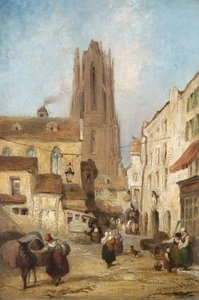 Scena di strada a Francoforte, Germania