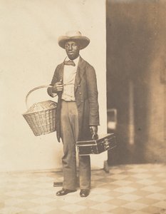 Venditore Sam Campus, da un album di classe di Yale, ca. 1858