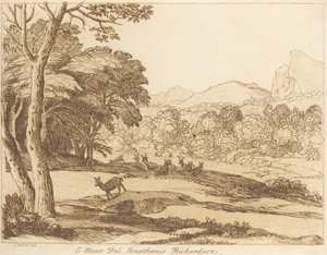 Senza Titolo: Paesaggio con Cervi da George Knapton
