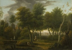 Paesaggio boscoso da George Lambert