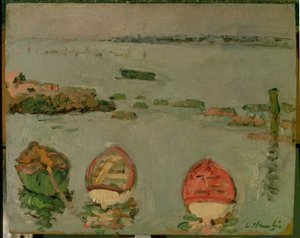 Barche, Lower Largo, Fife da George Leslie Hunter