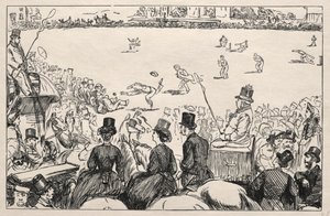 Partita di cricket universitario a Lords, 1862 da George Louis Palmella Busson Du Maurier