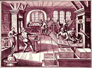 Dentro una tipografia, Germania 1619