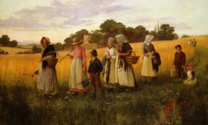 Tagliatori di orzo che tornano dal lavoro da George Marks