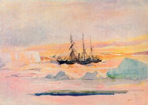 La nave di Shackleton, la Nimrod, nel McMurdo Sound, 1909