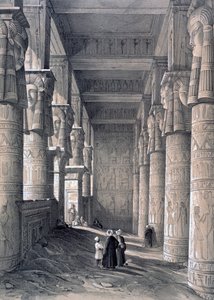 Interno del Grande Tempio, Denderah, Egitto, 1843