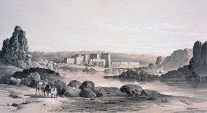 Philae, guardando a sud, Egitto, 1843